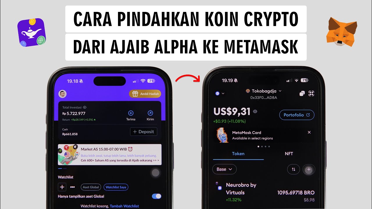 Cara Transfer Koin Crypto dari Ajaib Alpha ke Metamask