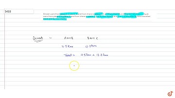 Dinesh went from place A to place B and from there to place C. A is 7.5 km from B and B is 12.7 ...