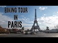 Biking tour in paris 4k  virtual cycle ride in paris along the river seine louvre and eiffel tower