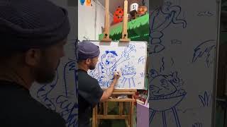 Download Lagu Christopher Ian MacFarlane (Popeye: Barbecue for Two) draws Fred Flintstone! #comics #manga #art MP3