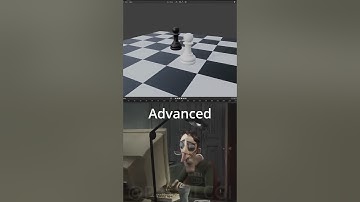 Blender Noob vs Pro Modeling a Pawn #blendertutorial #blenderforbegginer #blender #3d #tutorial