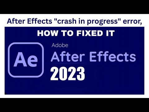 After Effect Error; crash in progress last logged problem | Try clearing the media and memory cache
