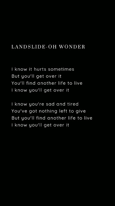 Landslide-Oh Wonder #lyrics
