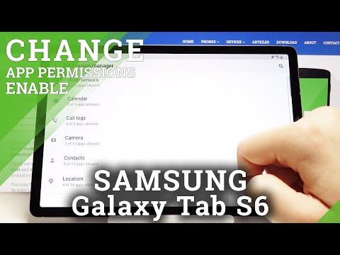 SAMSUNG Galaxy Tab S6 में ऐप अनुमतियां कैसे दर्ज करें - ऐप सेटिंग्स दिखाएं