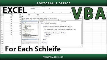 For Each Schleife / Excel VBA