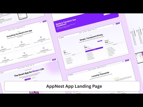 AppNest – Stunning App Landing Page Built with Next.js, Tailwind CSS & ShadCN UI