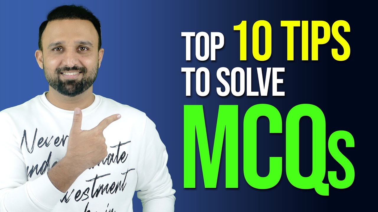 An expert revealing top tips for solving MCQs