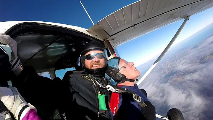 Paul Lambie jumping out an aeroplane