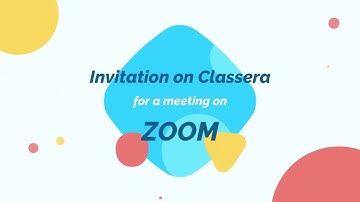 Invitation on Classera for a meeting on ZOOM