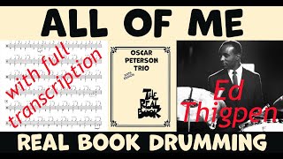 All of Me - The Oscar Peterson Trio – Full Drum Transcription & Performance