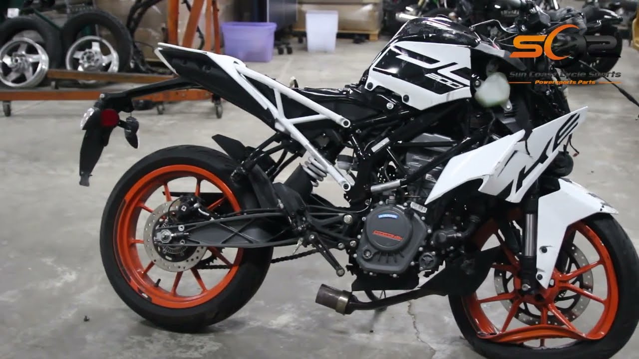 21 KTM 200 Duke Left Rear Undertail Fairing Plastic JP181004 - Sun