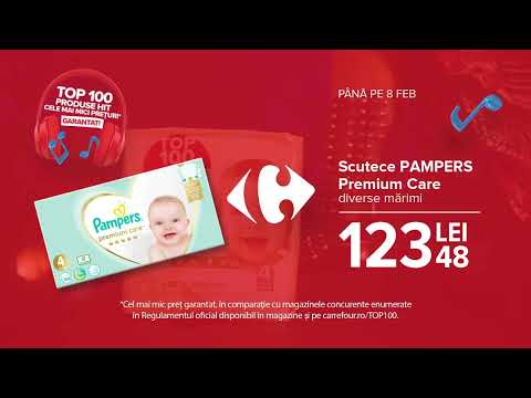 TOP 100 PRODUSE HIT  Scutece Pampers Premium Care & Pure de fructe Masha, Milupa | Pana pe 8 Feb - TOP 100 PRODUSE HIT  Scutece Pampers Premium Care & Pure de fructe Masha, Milupa | Pana pe 8 Feb