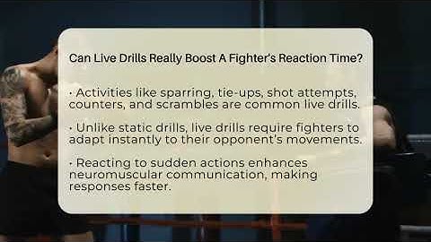 Can Live Drills Really Boost A Fighter