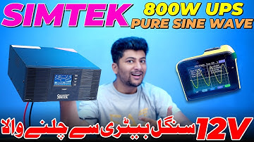 SIMTEK 800W Pure Sine Wave Inverter UPS | Original Full Automatic 12V Inverter with Charger