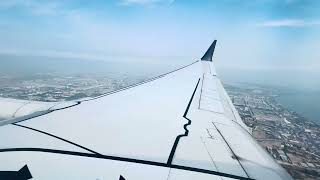 Singapore Airlines Boeing 737 MAX 8: Wingview Landing (Phnom Penh)