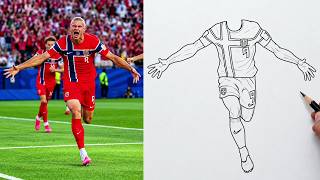 Mastering How to Draw Erling Haaland Step-by-Step | Football Player Drawing Tutorial