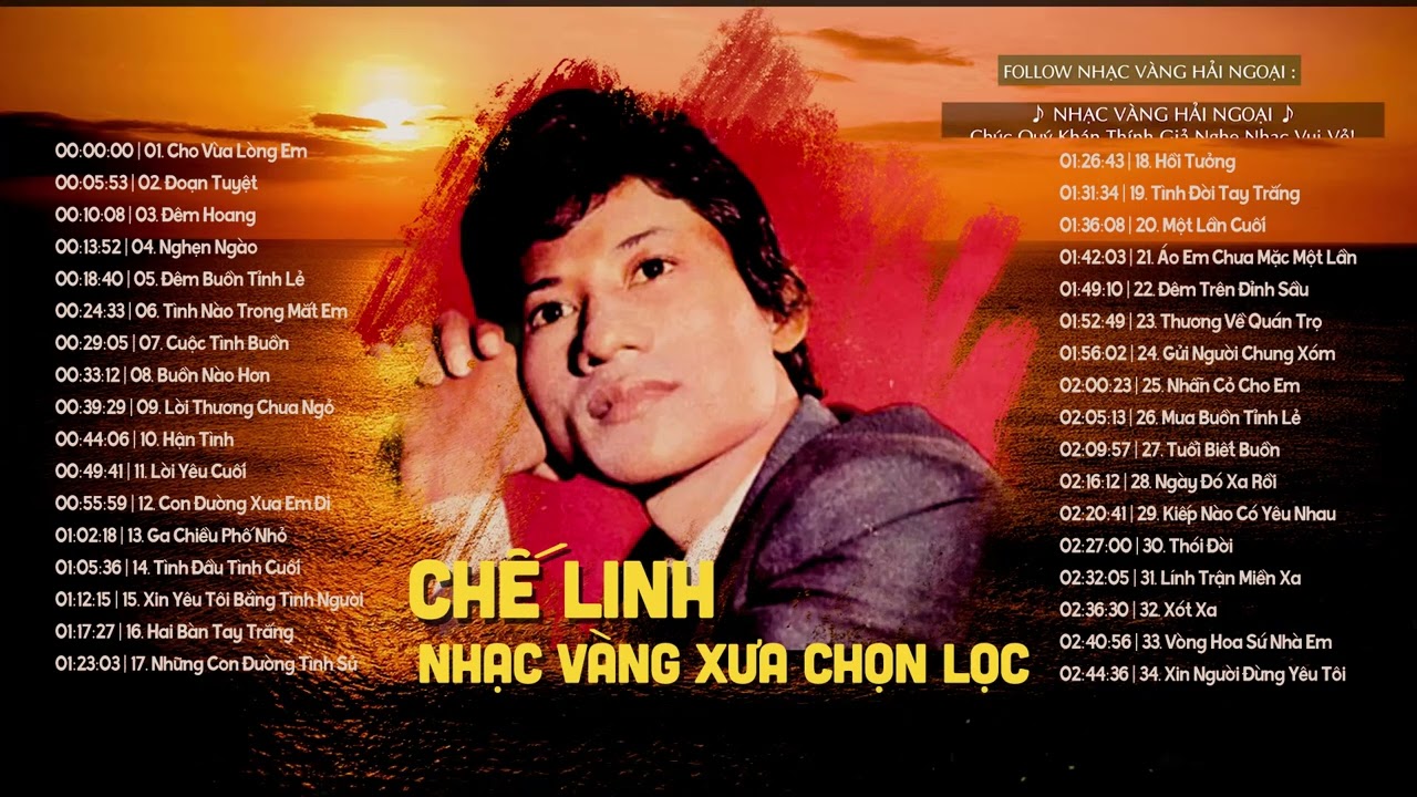 Chế Linh Pre 1975 - những ca khúc thu âm trước 1975 hay nhất của Chế ...