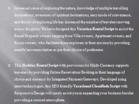 Vacation Rental Script, Holiday Rental Script - i-Netsolution