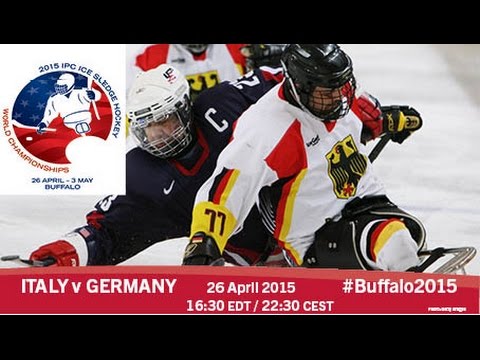 Italy v Germany | Prelim | 2015 IPC Ice Sledge Hockey World Championships A-Pool, Buffalo