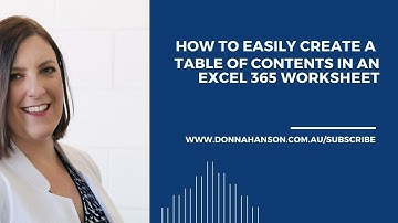 How to Create a Clickable Table of Contents in Excel Quickly & Easily with NO Formulas!