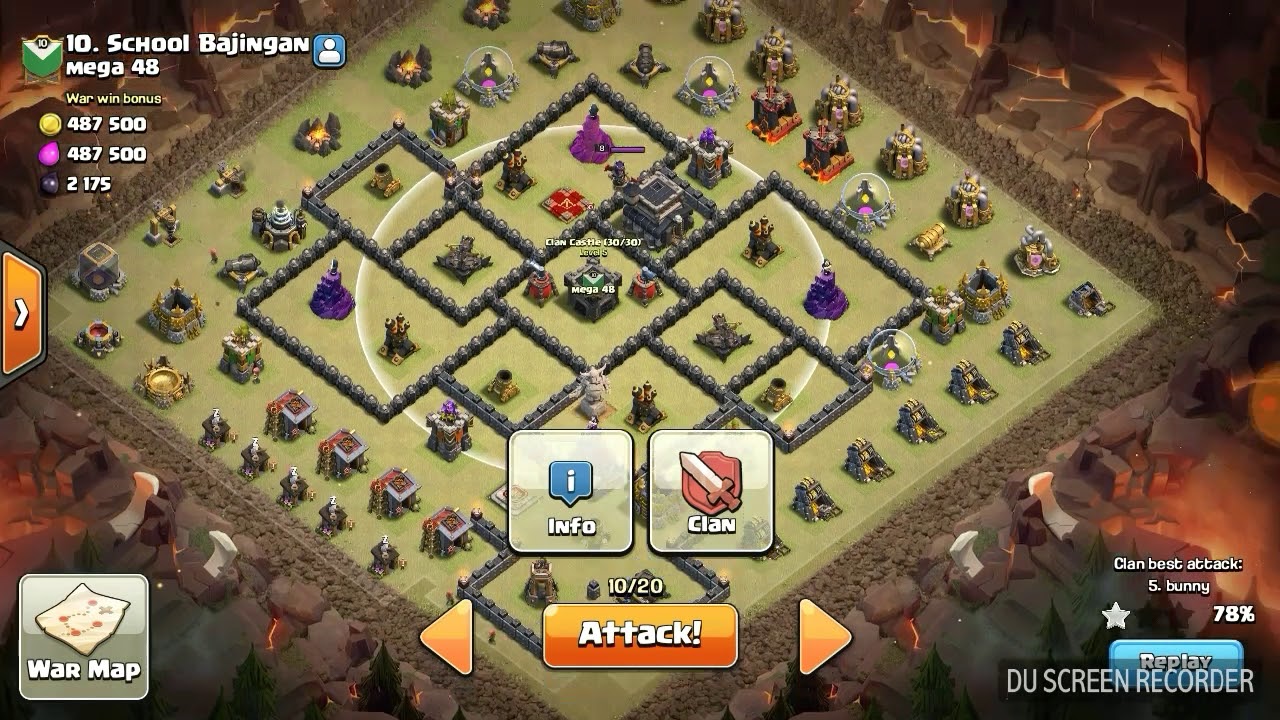 Ground attack for th9, war attack.. live..
