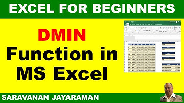 DMIN Function in Excel | How to use DMIN | #excel