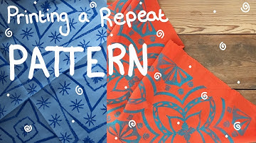 How To Lino Print A Repeat Pattern| Iceandsea