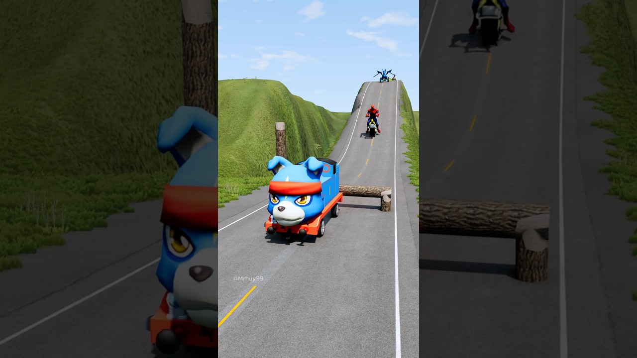 Mixed cars vs log trap part1086 