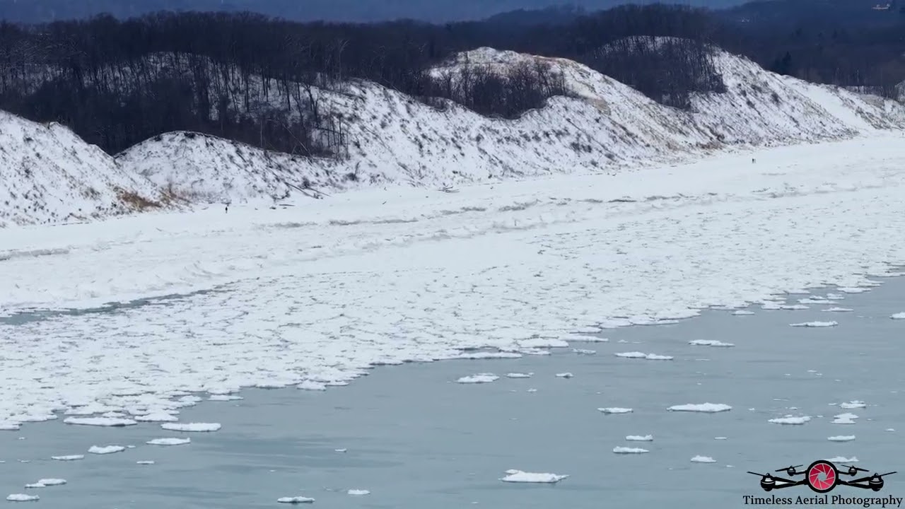 Mt. Baldy Winter Tour 4K Drone Footage Stunning Shelf Ice Forming