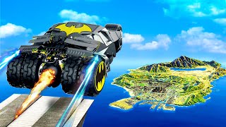 SHINCHAN JUMPING BATMAN CAR Across GTA 5 (GTA 5 IMPOSSIBLE) | THELOUDDUDE