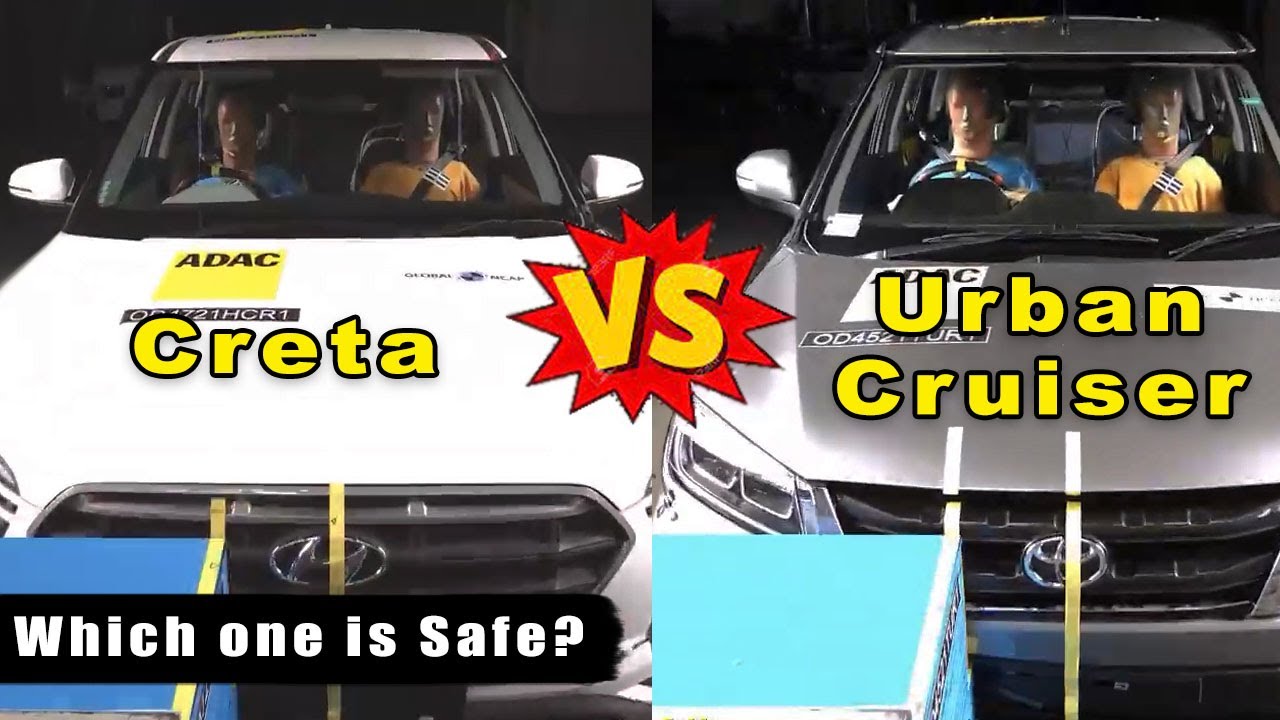 Hyundai Creta vs Toyota Urban Cruiser Crash Test Safety Rating