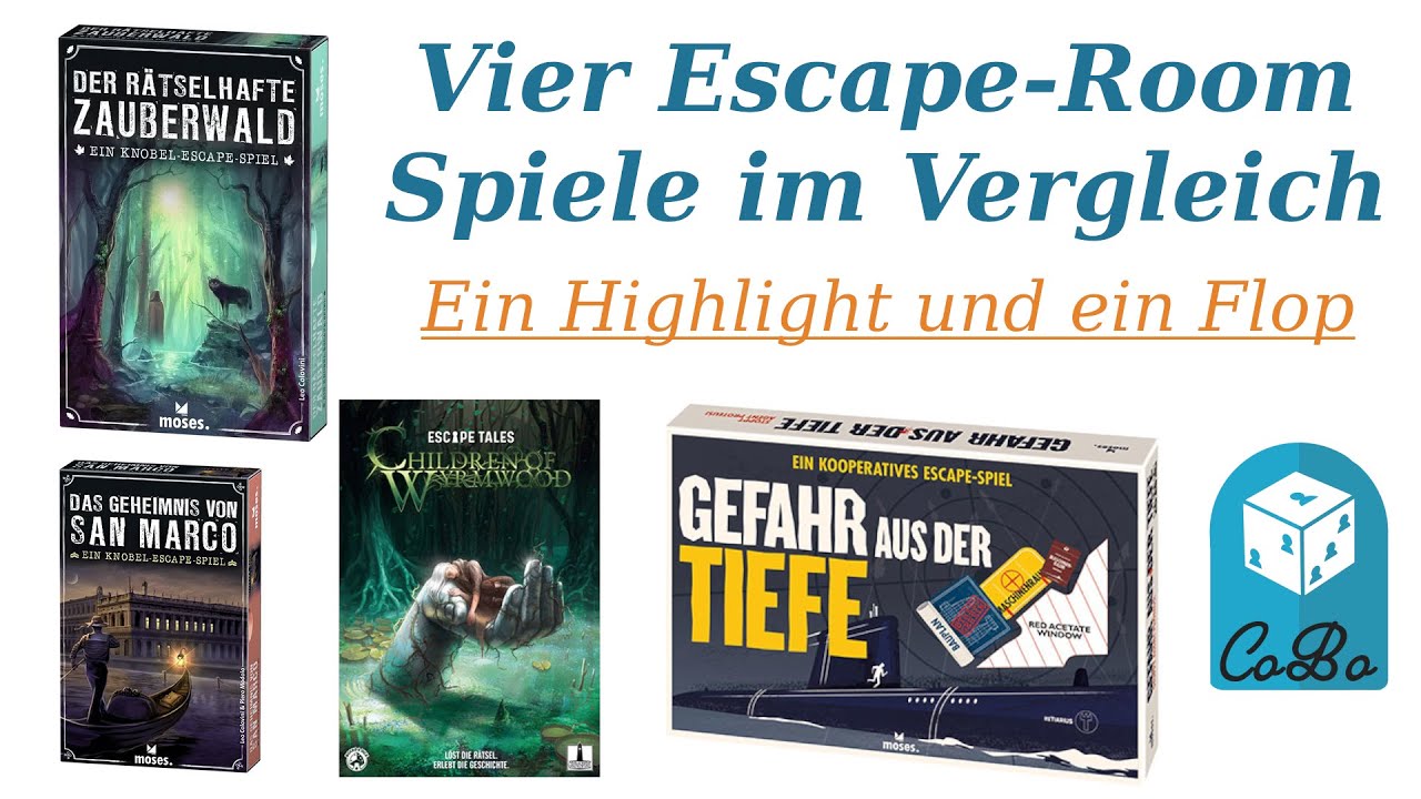 Vier Escape-Room-Spiele im Vergleich - Ein Kracher und ein Flop - u.a. vom Moses Verlag - Review