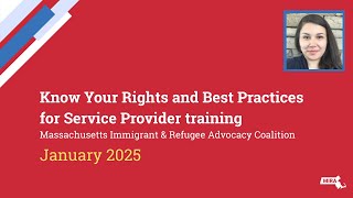 Know Your Rights and Best Practices For Service Providers - English