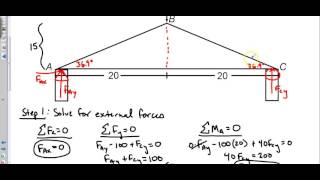 HonGeom - Solving a Truss - Example 2 (WS 156 KEY)