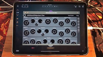 Infinitum Delayrium ONE - Cascaded Multi-Delays with Resonator - Live iPad Demo