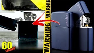 60 SECONDS Experiment - HYDRAULIC PRESS VS Zippo Lighter | CRASH TEST
