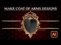 How to Design a Vintage Floral Ornament Coat Of Arms Logo in Adobe Illustrator