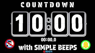 flip clock 10 minute countdown timer  alarm🔔with simple beeps by benzya 1,068 views 1 month ago 10 minutes, 21 seconds