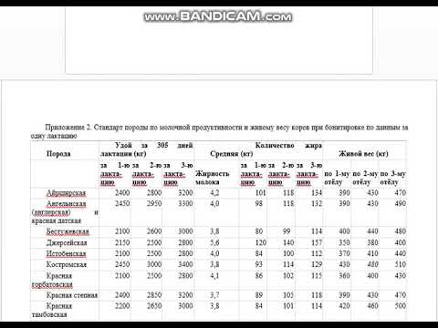 4 курс Зоотехния.  Племенное дело в скотоводстве.  Бонитировка молочного скота.