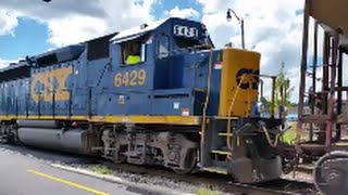 [CSX]LHF 6429 GP40-2 Solo Leads S736-12 With One AEX Grain Hopper Headed To Parkton Part 1-2