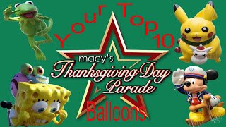 Your Top 10 Macy's Thanksgiving Day Parade Balloons