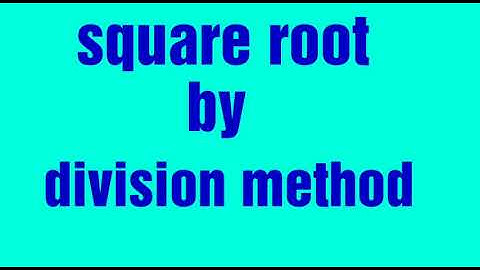 DAV Class 8 maths | Square root by division method | how to find square root by division method |