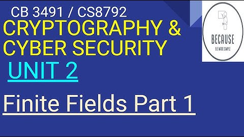 2.8 Finite Fields Part 1 in Tamil