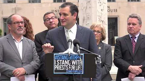Senator Ted Cruz Stands for the 1st Amendment with Priests for Life
