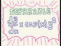 Solve dy/dx = cos(x) y^2 (Separable)
