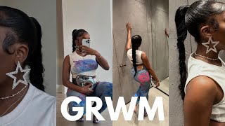 GRWM WITH ME FOR AN EVENT IN ATLANTA | HAIR, MAKEUP &amp; OUTFIT