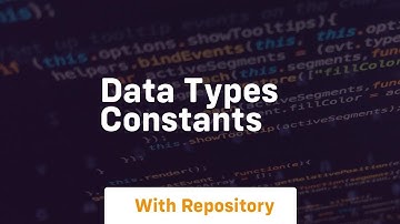 Data types constants
