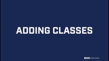 Adding Classes