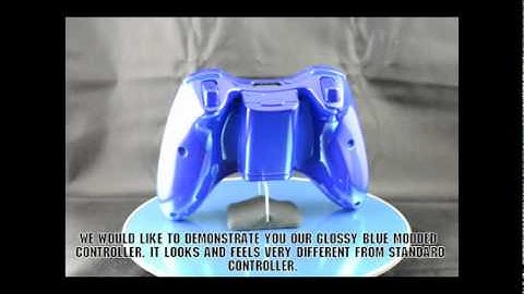 Glossy Blue  Xbox 360 Modded Controller~Brought to you by MegaModzPlanet.com