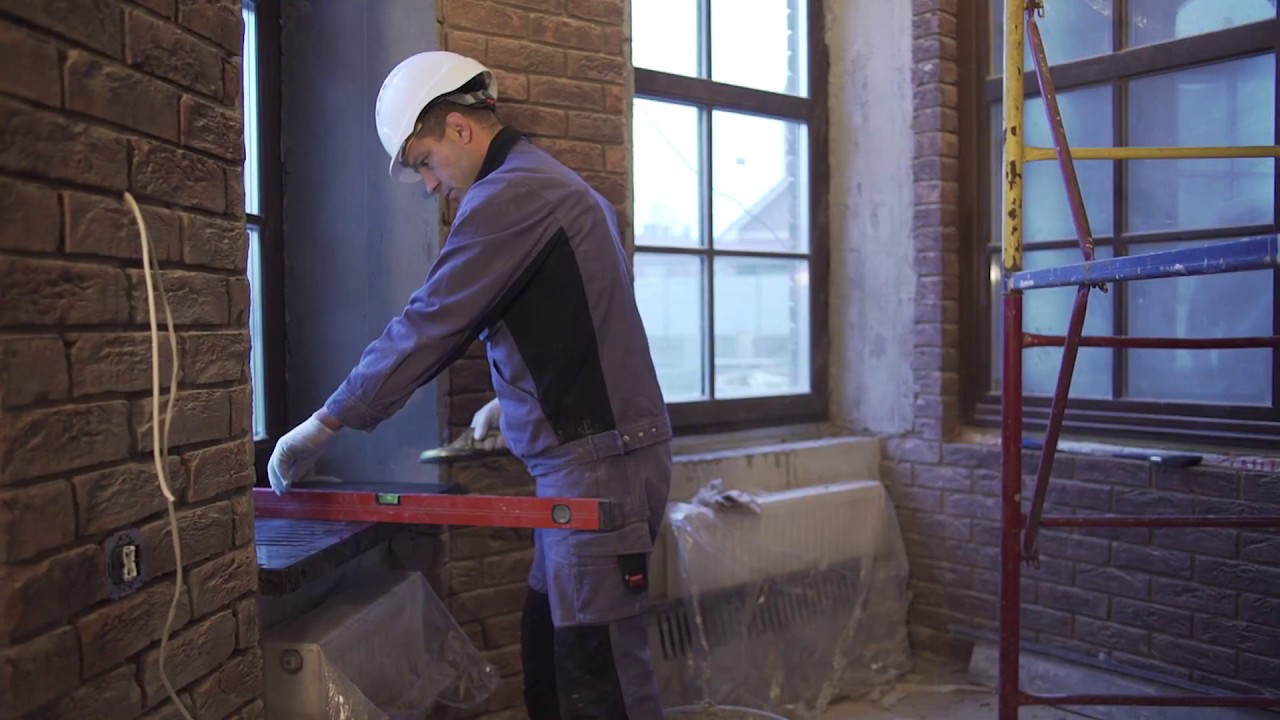 Монтаж оконных арок и подоконника из мрамора и гранита - YouTube